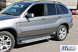Бічні труби Special (2 шт., нерж) для BMW X5 E-53 1999-2006 рр, фото 4