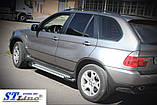 Бічні труби Special (2 шт., нерж) для BMW X5 E-53 1999-2006 рр, фото 5