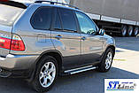Бічні труби Special (2 шт., нерж) для BMW X5 E-53 1999-2006 рр, фото 6