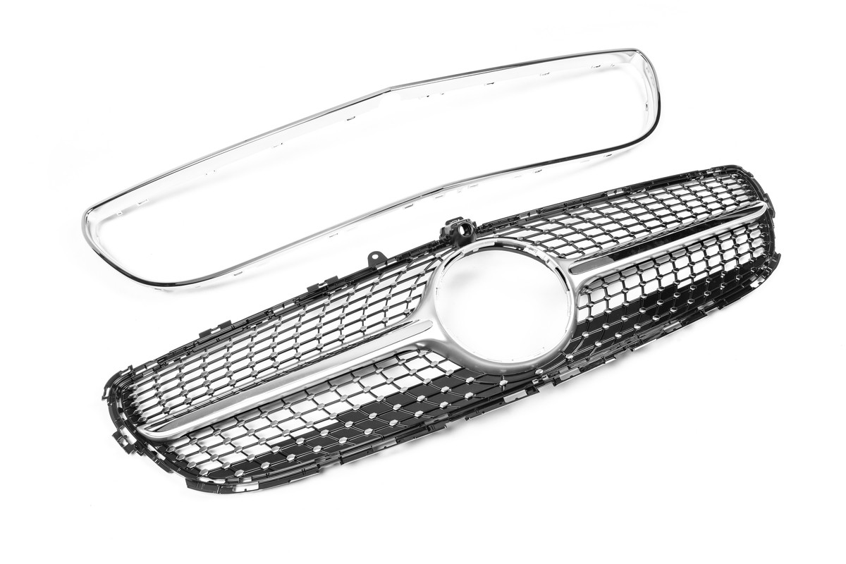 Передня решітка 2014-2018 (Diamond Silver) для Mercedes CLS C218 рр, фото 1