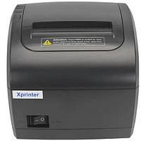 Принтер для друку чеків Xprinter термодрук 230 мм/с стрічка 80 мм USB/Lan Чорний (XP-Q838L)