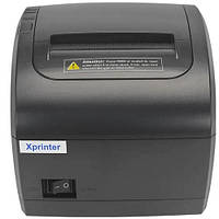 Принтер для печати чеков Xprinter термопечать 230 мм/с лента 80 мм USB/Lan Черный (XP-Q838L)