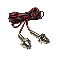 12 Вольт. 2 ШТ. Болти для кріплення номерного знака, з підсвічуванням, синій, гвинти, led