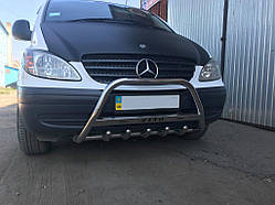 Кенгурятник 60мм (нерж.) без напису, 2004-2010, 51мм для Mercedes Vito W639 рр