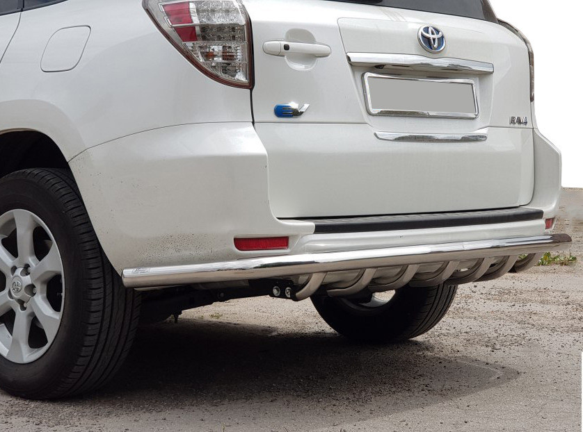 Задній захист AK005-15 (2 шт., нерж) для Toyota Rav 4 2006-2013 років, фото 1