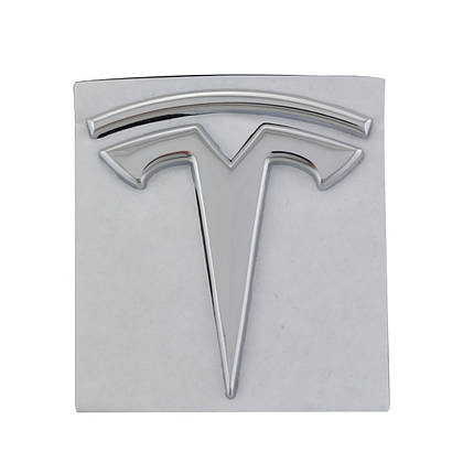 Емблема "T" на капот (перед) 60х56 мм Tesla Model 3 Silver (1494949-00-A), фото 1
