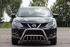 Кенгурятник WT002 (нерж) для Nissan Qashqai 2014-2021рр