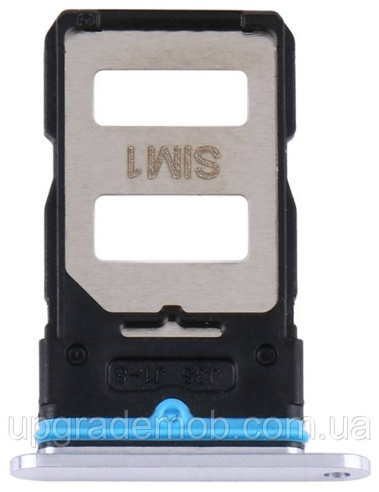 Тримач Sim-карти Xiaomi Mi 10T/Mi 10T Pro/Redmi K30s сріблястий Lunar Silver на дві Sim картки