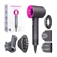 Фен для волос Hair Dryer профессиональный 5 в 1 для сушки волос,холодный обдув,1600 Вт,4 режима нагрева,QWE