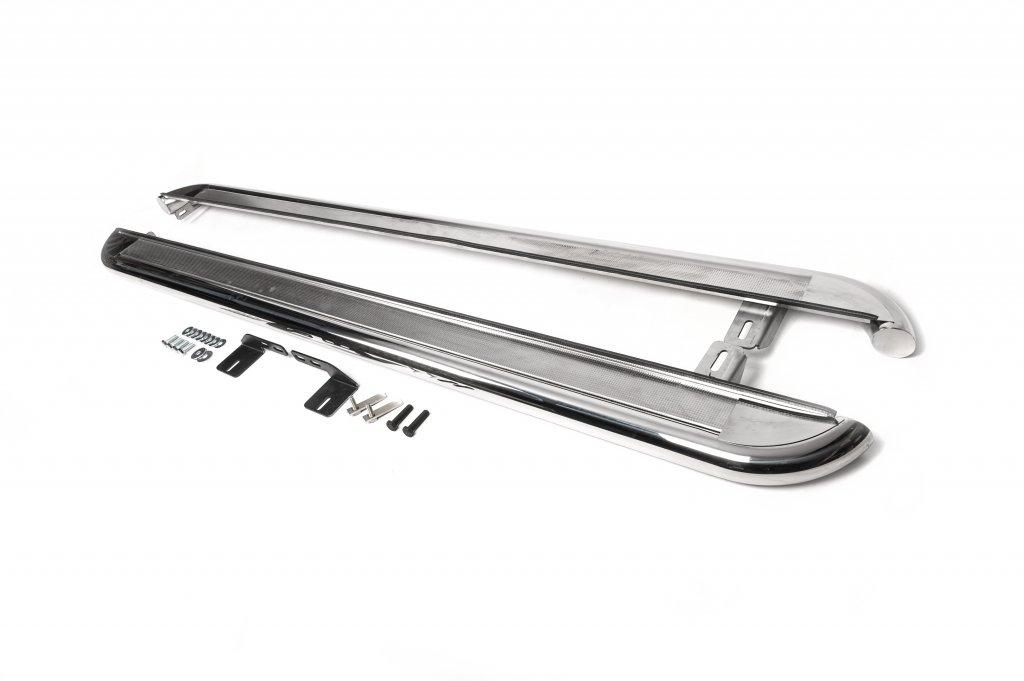 Бокові пороги Premium (2 шт., нерж.) Ø51 для Toyota Land Cruiser 200