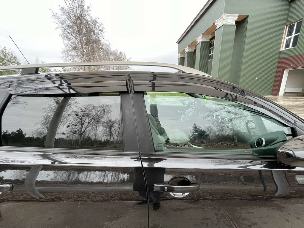 Ветровики (4 шт, Sunplex Sport) для Nissan Qashqai 2010-2014 гг - фото 3 - id-p2111891340