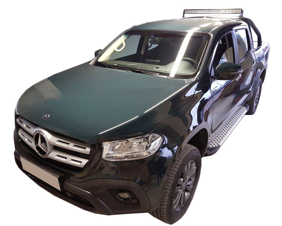Бокові пороги Allmond Grey (2 шт., алюміній) для Mercedes X class, фото 1