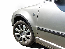 Накладки на арки (4 шт, чорні) ABS - пластик для Skoda Superb 2001-2009 рр