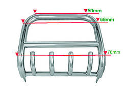 Кенгурятник QT006 (нерж.) для Nissan X-trail T30 2002-2007рр