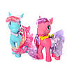 Дитячий ігровий набір з двома поні різнокольорові конячки з аксесуарами гребінець наклейки 69008, фото 2