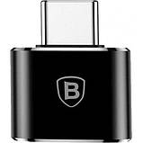 Адаптер-переходник Baseus USB Female To Type-C Male, Black (CATOTG-01), фото 2