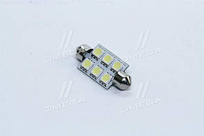 Лампа LED софітна C5W 24V T11x39-S8.5 (6 SMD size5050) WHITE (tmp-14T11-24V) 4905973834