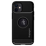 Чехол Spigen для iPhone 12 mini 5.4" (2020) Rugged Armor, Black (ACS01743), фото 6