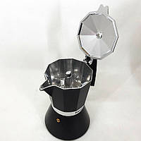 Кофеварка для дома Magio MG-1006 | Гейзерная кофеварка из нержавейки | Гейзерная турка VJ-803 для кофе