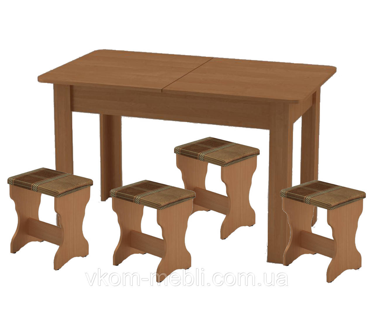 Обідній комплект Зара (стіл КС5 розкладний +4 табуретки Т2), фото 1