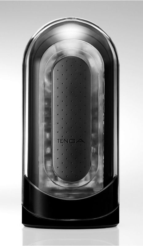Мастурбатор TENGA Zero Flip Gravity з вібрацією, чорний Кітті