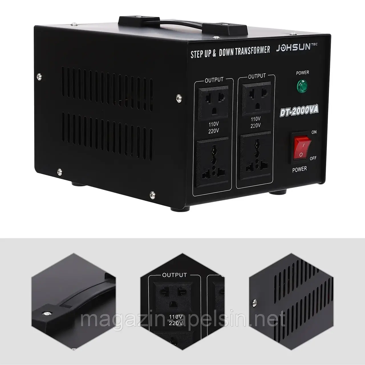 1000 Вт/2000 Вт трансформатор напряжения повышающий/понижающий ...