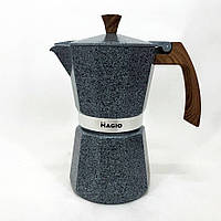 Гейзерная кофеварка из нержавейки Magio MG-1011 | Кофеварка для дома | Гейзер FI-938 для кофе