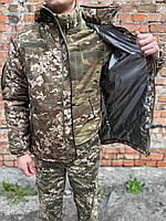 Зимняя водонепроницаемая куртка пиксель Soft Shell с утеплением Omni-Heat Milit Closet
