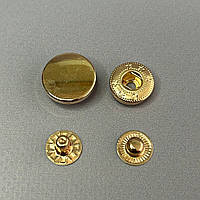 Кнопка таблетка-alfa 17мм, упаковка 100 шт - золото КР