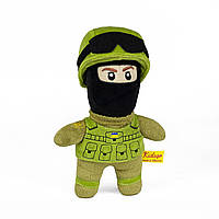 Мягкая игрушка KidsQo солдат ВСУ в балаклаве 25см (KD705) KN, код: 7709677