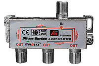 Сплиттер SAT Split 3 way EUROSKY 5 - 2500МГц с проходом питания ASN