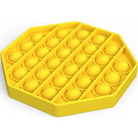 Антистресс сенсорная игрушка PopAr Pop It Восьмиугольник Желтый KN, код: 2627227
