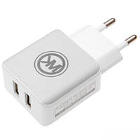 Комлект зарядного устройства WK WP-U11i Blanc Smart Charge 2.1A 2USB USB Lightning 220V EU Бе LD, код: 8405176
