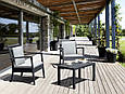 Прямокутний пластиковий столик Ocean Lounge Table, Siesta, чорний, фото 4