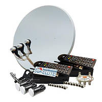 Базовый комплект для 2-х ТВ на 3 спутника - для самостоятельной установки ASN