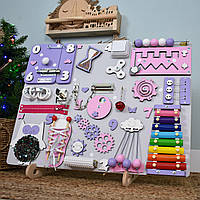 Розвиваюча дошка для дітей, Великий Бізіборд для дівчинки, Іграшка Монтессорі