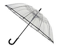 Прозрачный зонт-трость женский полуавтомат с 16 спицами AMZ 139-13828090