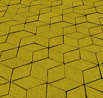 Тротуарна плитка Ромб Н=4 см, жовта