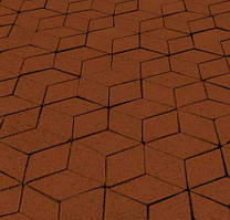 Тротуарна плитка Ромб Н=4 см, коричнева