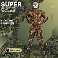 Весенний тактический костюм пиксель 5.11, Военный костюм Softshell пиксель с наколенниками, Костюм пиксель ЗСУ