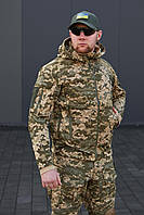 Демисезонная тактическая куртка Softshell YINREN GEN 5 пиксель ЗСУ Армейская куртка софтшелл на флисе пиксель