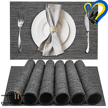 Підкладка під тарілку сервірувальна набір 6 шт. Cooking House, килимки під тарілки набір, підкладка під тарілку