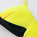 Жіночий пляжний купальник у двох кольорах жовтий з чорним, фото 9