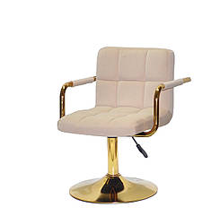 Крісло Arno Arm gd base оксамит беж B-1005