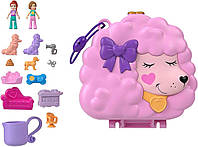 Polly Pocket Groom & Glam Poodle HKV35 Mattel Поллі Покет Спа Салон для тварин Грумінг Пуделя ігровий набір