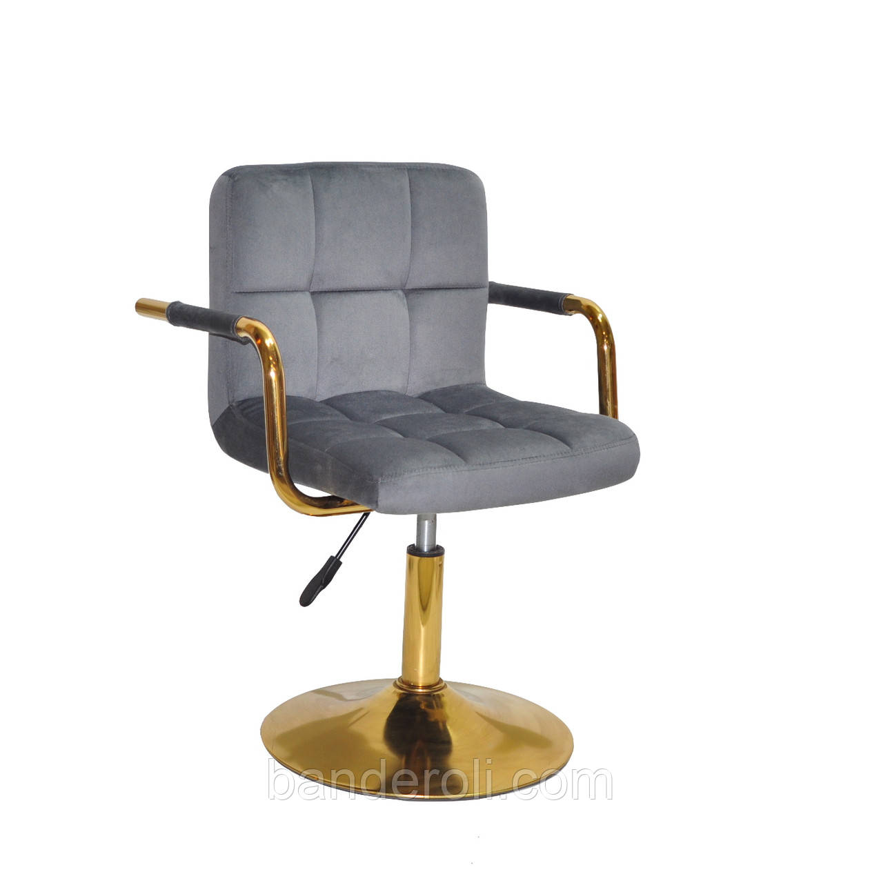 Крісло ARNO — ARM GD-BASE оксамит сірий В-1034, фото 1