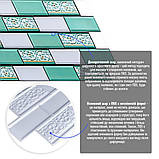 Декоративна ПВХ панель цегла зелений орнамент 960х480х4мм SW-00001429, фото 2