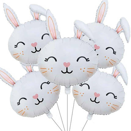 Фольгована кулька Зайчик голова 62x50см (24") | Великдень, фото 3
