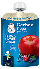 Гербер пюре Лісові ягоди Пауч 150г (Gerber) з 6 міс.