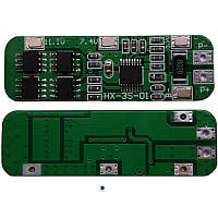 BMS контроллер заряда-разряда для 3-х Li-Ion аккумуляторов 18650  HX-3S-01 6A Seiko 11.1-12.6V